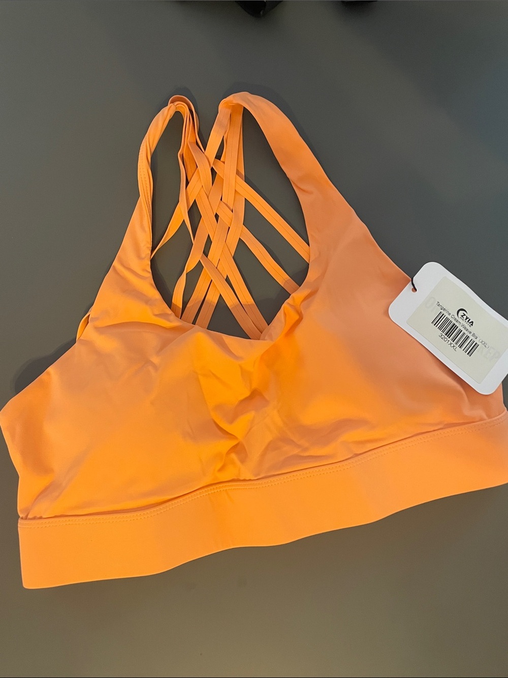 ZYIA Orange Crisscross Back Sports Bra